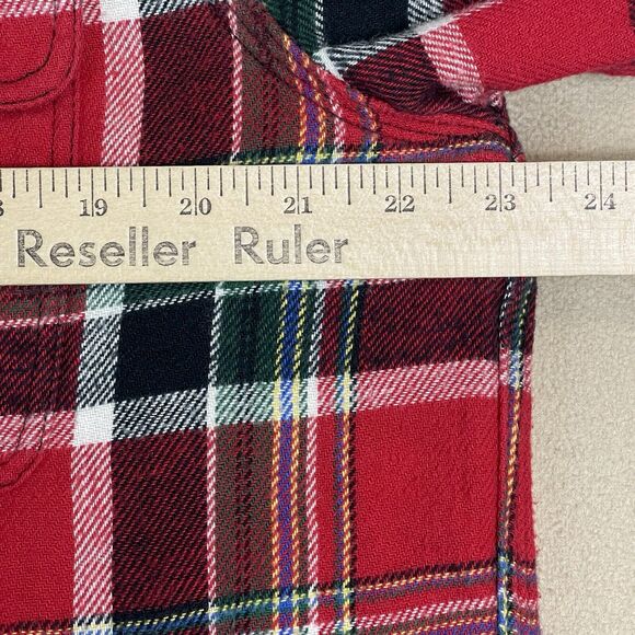 Polo Ralph Lauren Shirt Mens Large Red Plaid Flannel Regular Fit Pockets‎ - Picture 4 of 11